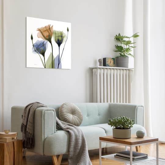 Empire Art Direct 24" x 24" Gentian Buddies Frameless Free Floating Printed Tempered Glass Wall Art